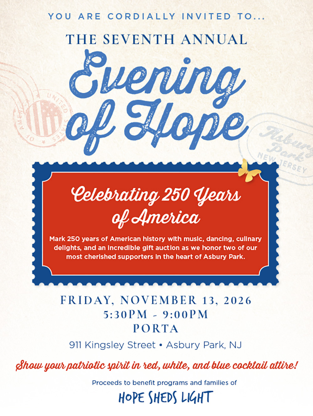 The Seventh Annual Evening of Hope - Celebrating 250 Years of America.